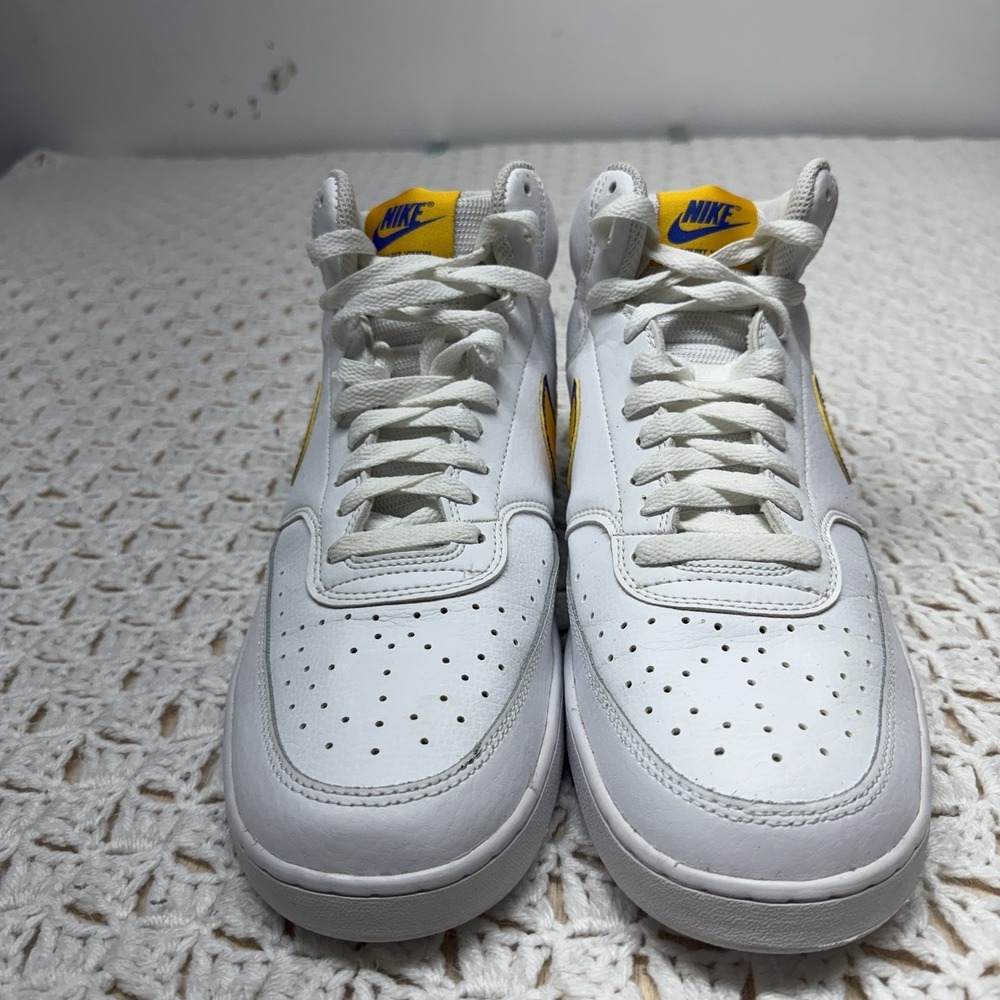 Nike Court Vision Shoes Mens Size 11.5 White Basketball Leather CD5466-102 - Picture 9 of 11